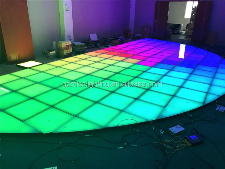 Indoor Park Hotel Use Interactive LED Dance Floor Induction Discoloration with Magnetic Connection LED Matrix Light