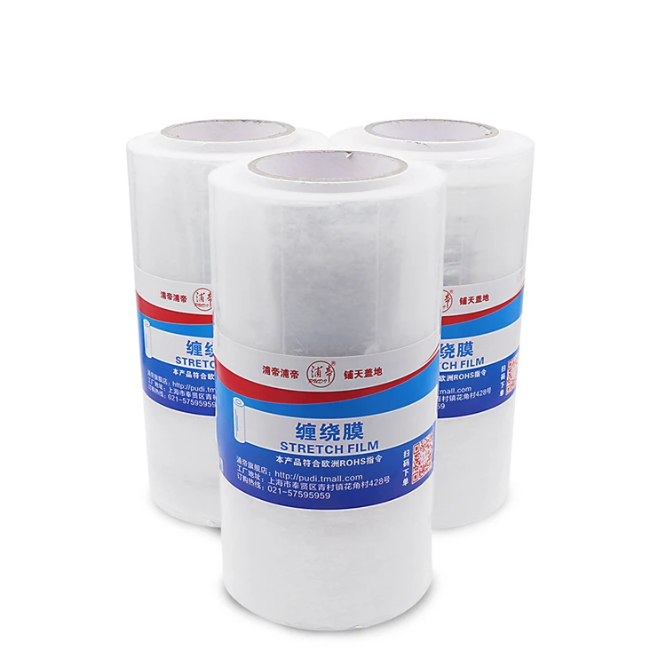 adhesive prestretch packaging film roll