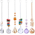 Ceiling Light Pendant Faceted Lighting Prism Ball Crystal Chandelier Parts