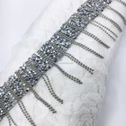 decorative heat transfer silver tassel fringe trim as garment accessories