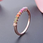 Ring Anillos De POLIVA Cubic Zirconia Sterling Silver 925 Women Jewelry Rainbow Ring Girl Joyas De Plata Anillos