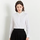 Wholesale high quality fashion ladies office shirt long sleeve turn-down collar latest shirt designs for women