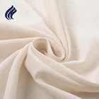 OEM accept elegant plain dyed white linen rayon blended fabric
