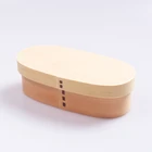 Lunch For Office Factory Direct Delicate Oval Wooden Bento Lunch Box For School Office Picnic