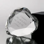Hot sale clear heart shape crystal glass diamond for wedding table centerpieces