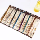 Portable 2 stainless steel drinking straw with 1 brush customized eco friendly product