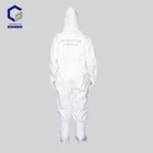 Chemical Resistant Safety Plastic Protective Waterproof White Disposable Coverall