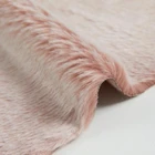 Rabbit Fur Design Faux Fur Fabric PInk Color Light Good Hand Feeling Rabbit Fur Short Pile Faux Fabrics OEM Any Design