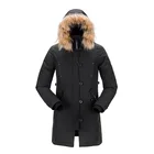 Warm winter long ultra light mens down jacket with hooded
