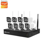 Wireless Ip Camera Nvr 265 8ch Hd Nvr Kit Mobile APP Tuya