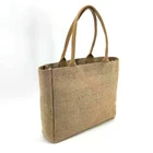 Custom made Eco Friendly Foldable Reusable Jute Shopping Bags With Logo