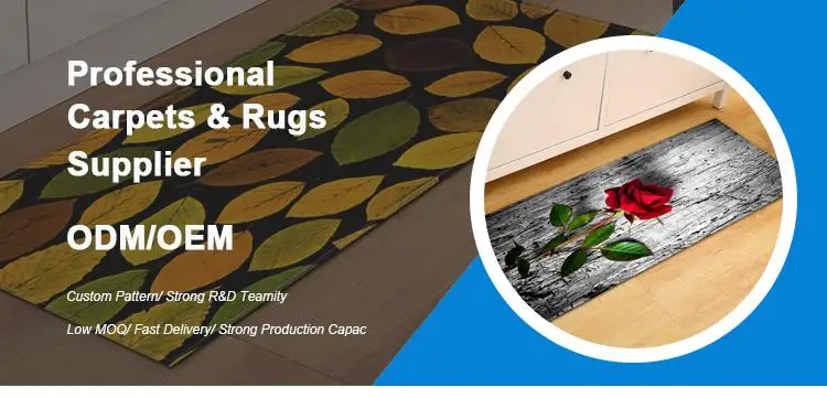 Anti Slip Flannel Absorbent Memory Foam Kitchen Floor Mats