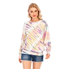 Girl Sweatshirt Tie Dye Girl Sweatshirt 2020 Latest Long Sleeved Crewneck Rainbow Color Custom Tie Dye Girl Sweatshirt