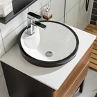 Packaging Customization Bathroom Cabinets GN1079-S60 Hot Sale Multilayer Solid Wood Mirror Cabinet Set