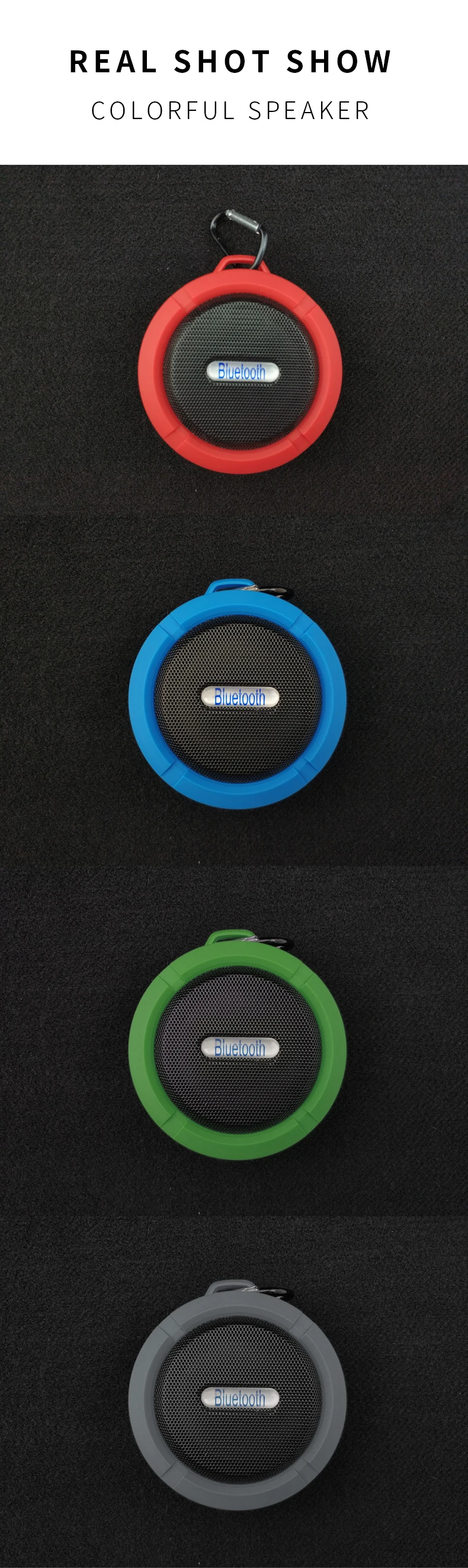 Mini BT Outdoor Waterproof Microphone Amplifier OEM Hook Speaker Blue Tooth Portable Wireless Bluetooth Speaker - ANKUX.COM