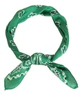 custom green paisley fashion polyester bandana square bandana for women and men