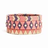 TTT 3pcs Set Stack New Design Beautiful Young Cute Colorful Gold Purple Pink Tile Bead Stretch Enamel Jewelry Girl Bracelet