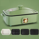Electric Grill Electric Electric Hot Pot Enameled Coated Pan Grill Plate Multi Plate Takoyaki Plate 4 Pieces Set