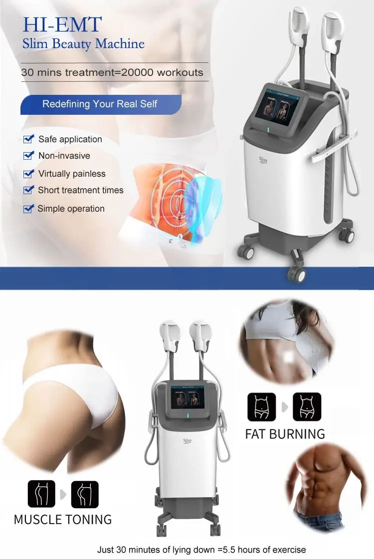 High-Intensity Focused Electro-Magnetic Technology for EMSlim Hi-Emt Beauty Weight Loss EMbodysculpting Slimming EM Slim Machine