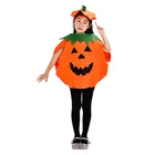 Children Halloween Costume Party Cosplay Suit Jumpsuit And Hat Pumpkin Dress