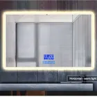 Illuminated LED Bathroom Anti-Fog Mirror Frameless LED Light Mirror On the wall