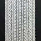 Hot sale 18 cm wide spandex nylon white elastic warp knitted lace for dress