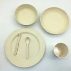 Cheap factory price wholesale OEM custom print china green bamboo fiber dinnerware sets,melamine dinner set