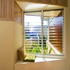 Hot selling Aluminum framed glass louver/jalousie window shutters/adjustable window glass shutter with Australian