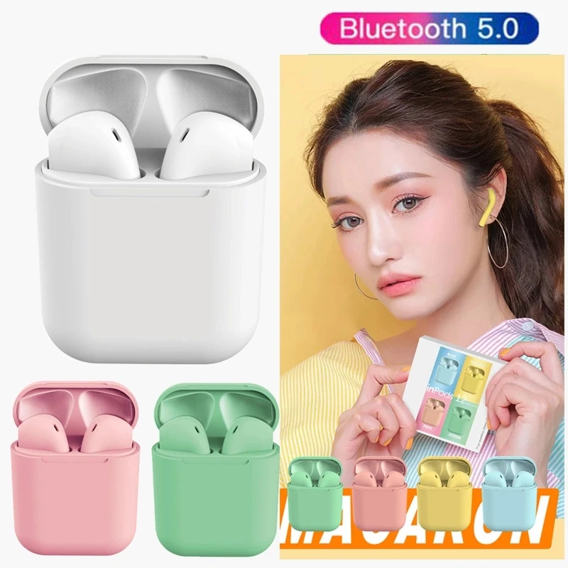 Wholesale Macaron Inpods 12 Headset wireless earphone Tws 5.0 with Matte Texture - ANKUX.COM