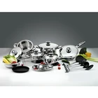 china commercial best multi purpose stainless steel 27pcs kitchen cookware cooking pots and pans set cookwareset