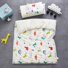 Nursery School 100% Cotton Bedding Set Baby Bedsheet, 4 Piece Suit Reactive Printing Bedding Sets/