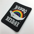 Personalized Design Iron on Appliques Custom Brand Logo Merrow Border Garment Embroidery Patches for Coats