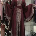 Zakiyyah LR260 Islamic Turkish Clothing Wholesale Trendy Dubai Butterfly Abaya Bat Sleeve Design Hot Sale Robe Plus Size