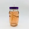 Unique shape unicorn water drinking bottle decorations jar glass 16oz