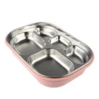 Leak proof 304 stainless steel potluck 3 / 4 / 5 compartment children bento kids lunch box