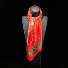 wholesale factory direct sale fashionable ladies' silk scarf hijab foulard