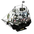 Customized drawings Pirates of the Caribbean the Black Pearl Wooden sailing boat model Ornament