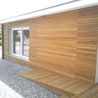 Real wood teak exterior wall cladding