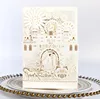 Wishmade wedding invitations laser cut card Bride and Groom Castle wedding favors gifts for guests wedding greeting card supply