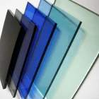 China wholesale 3mm-12mm blue/green/grey/pink/bronze colored float glass for church building