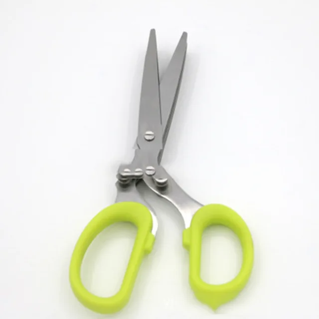 K689 New 19cm 5 Layers Kitchen Scissor Shredded Chopped Scallion Cutter Herb Laver Spices Kitchen Cook Scissor