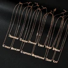 Stainless Steel Retro English Letters Twelve Constellation Necklace Spot
