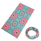 Polyester Fabric Digital Printed Customised Flower DIY Seamless Headwear Tube Bandana