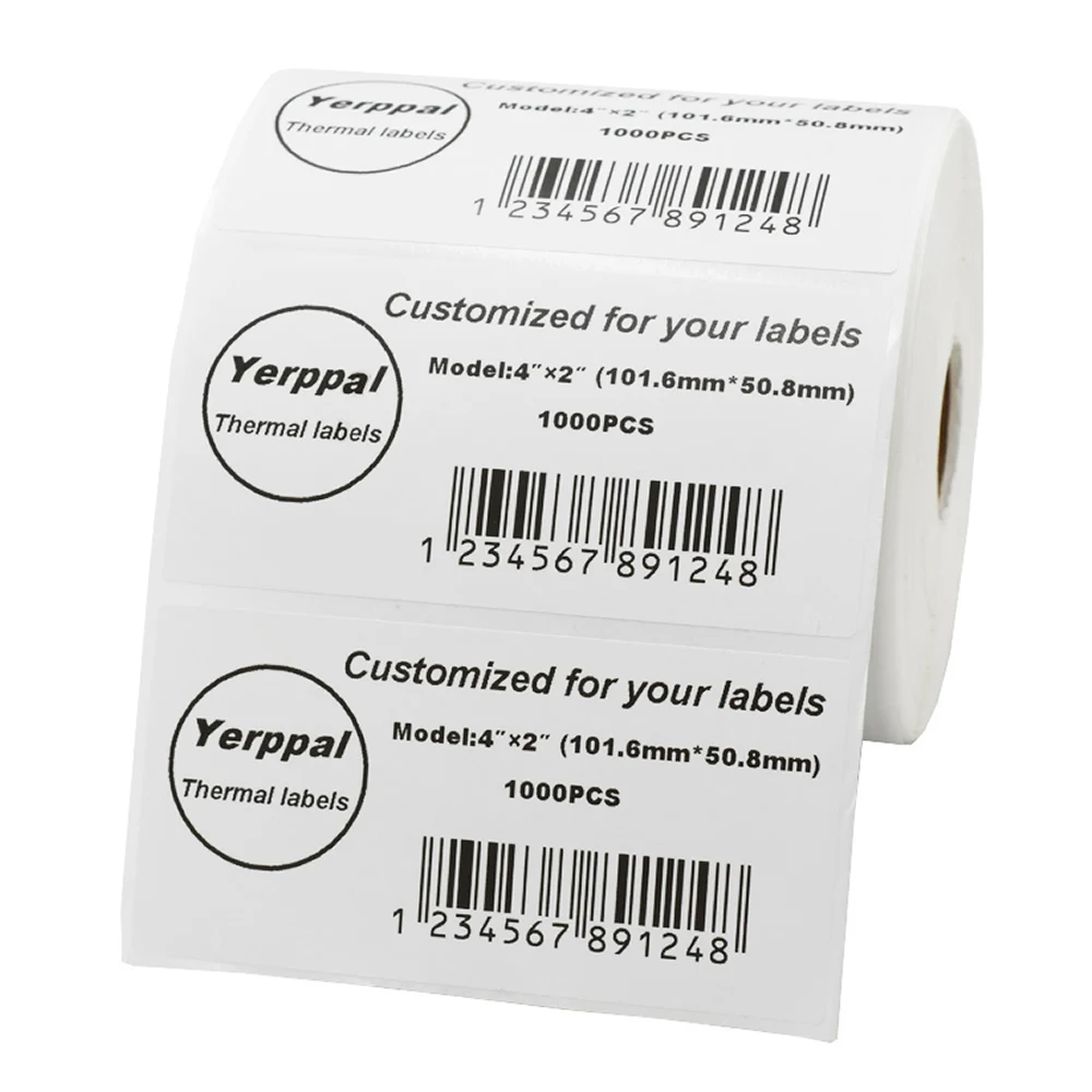 4x2 inch 1000p barcode label sticker direct thermal shipping