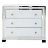 SWT White glass mirrored 3 drawer elegent venetian chest of drawer mirror cabinet for bedroom