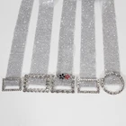 Fashion Metal Buckle Rhinestone Waist Belt for Women