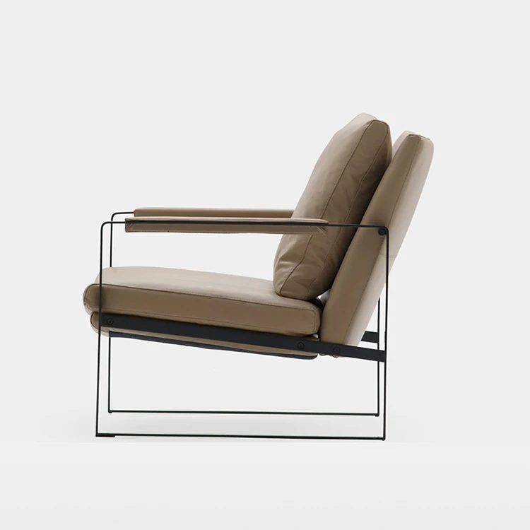 Contemporary Designer antique leather Leisure Chair for coffee shop and bedroom