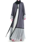 high quality Pleats Style Muslim Dubai Open Kimono customized women abaya Islamic clothing