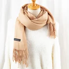 Wholesale Custom Design Solid Color Woman Man Acrylic Pashmina Cashmere Scarf Shawls
