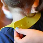 Soft Silicone Feeding Bib Set Of 2 Waterproof Adjustable Bibs For Infants And Toddlers With Food Catcher Pocket with spoons